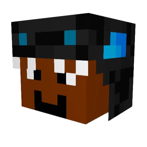 zenowave Minecraft avatar head, 3D render