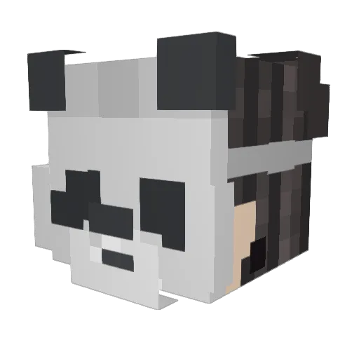 zenpai Minecraft avatar head, 3D render