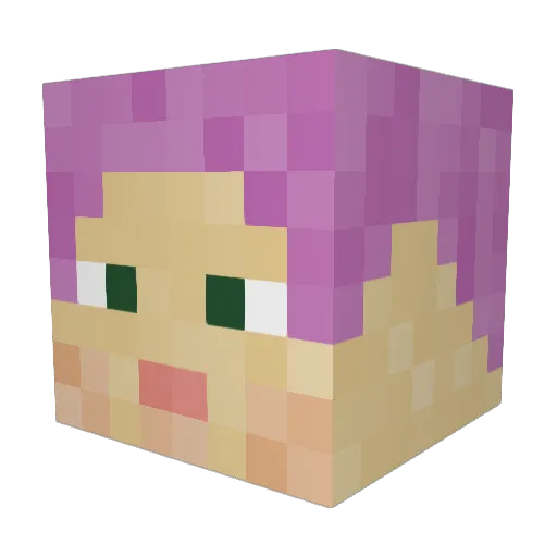 zenpig Minecraft avatar head, 3D render