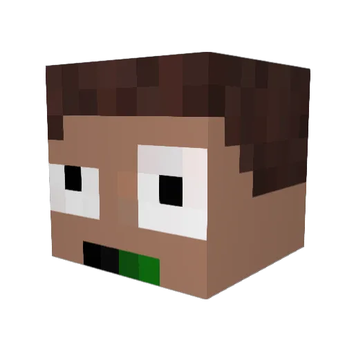 zenrux Minecraft avatar head, 3D render