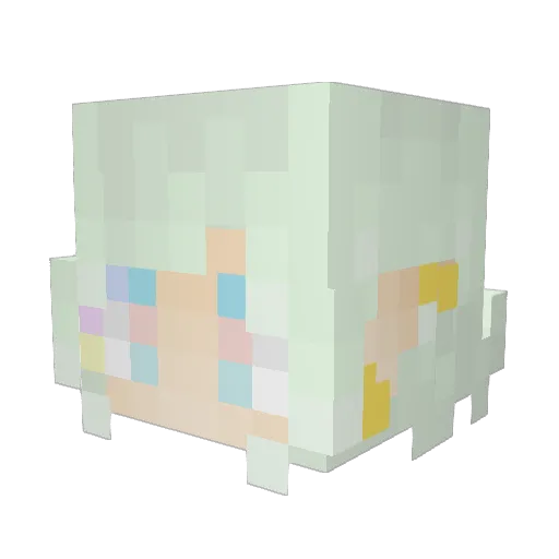 zentitiii Minecraft avatar head, 3D render
