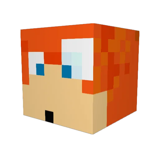 zentracks Minecraft avatar head, 3D render