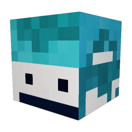 zenvu Minecraft avatar head, 3D render