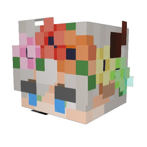 zenxlay Minecraft avatar head, 3D render