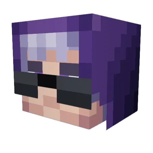zenzuku Minecraft avatar head, 3D render