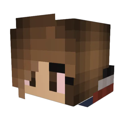 zeph0z Minecraft avatar head, 3D render