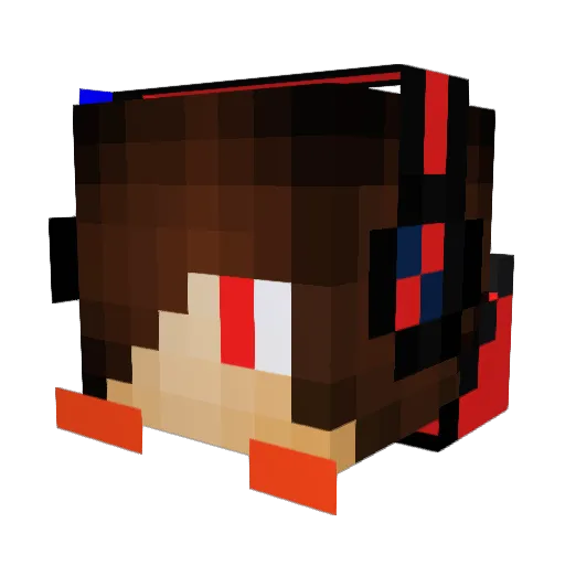 zepherbreak Minecraft avatar head, 3D render