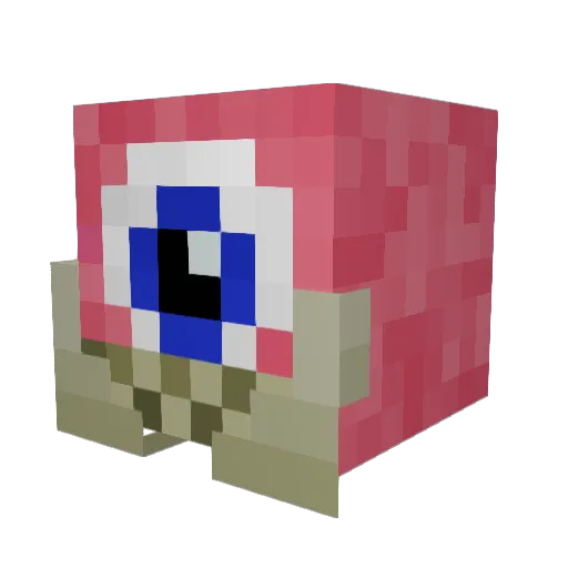 zephhire Minecraft avatar head, 3D render
