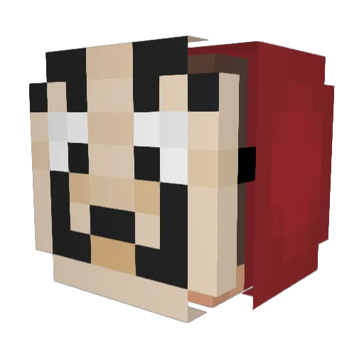 zephiroos Minecraft avatar head, 3D render