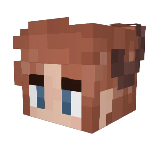 zephrains Minecraft avatar head, 3D render