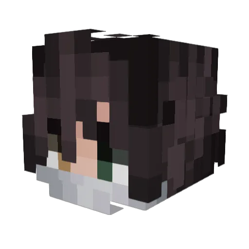 zephyr_mp4 Minecraft avatar head, 3D render