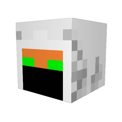 zephyrote Minecraft avatar head, 3D render