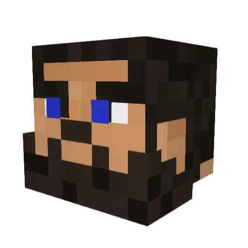 zepln Minecraft avatar head, 3D render