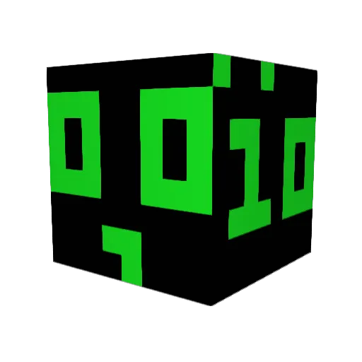 zer01up Minecraft avatar head, 3D render