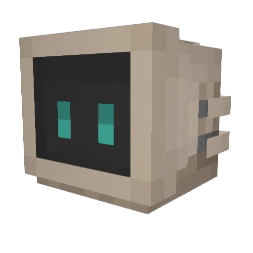 zer0_given Minecraft avatar head, 3D render