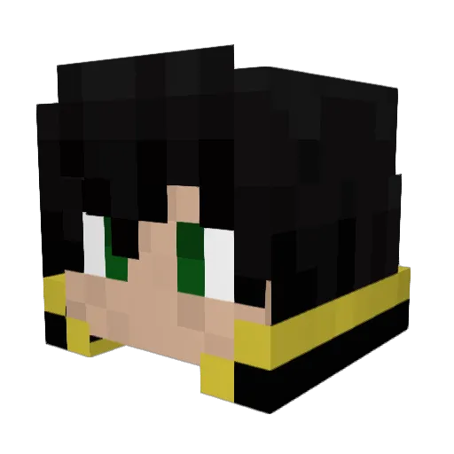 zerefsenju Minecraft avatar head, 3D render