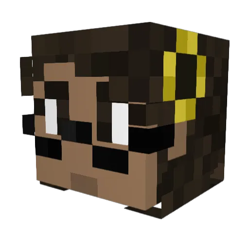 zereniteee Minecraft avatar head, 3D render