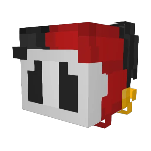 zeritaa Minecraft avatar head, 3D render