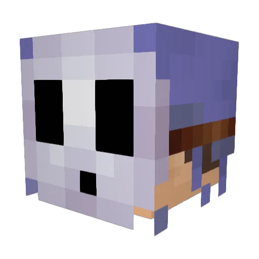 zerleqtQsg Minecraft avatar head, 3D render