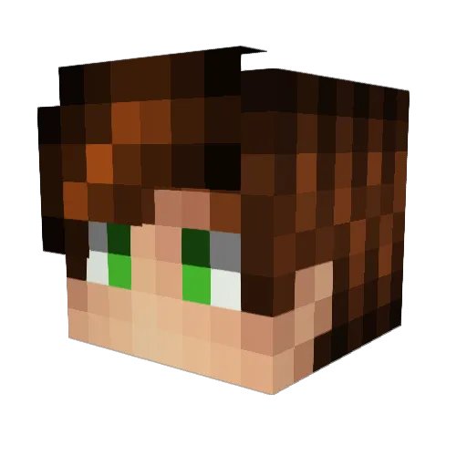 zermed Minecraft avatar head, 3D render