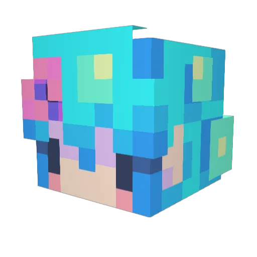 zero2023 Minecraft avatar head, 3D render