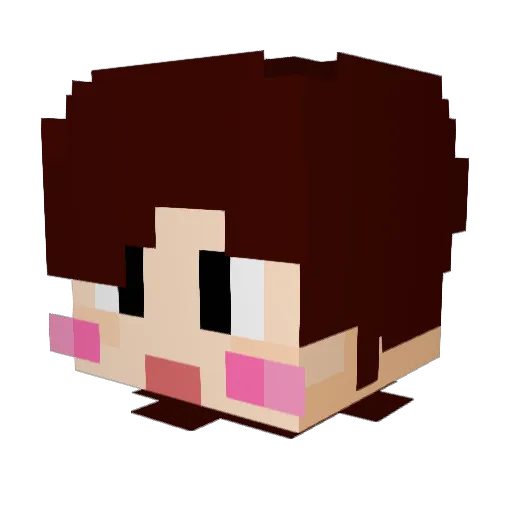 zero2cola Minecraft avatar head, 3D render