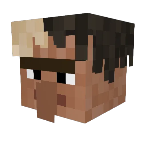 zeroRips Minecraft avatar head, 3D render