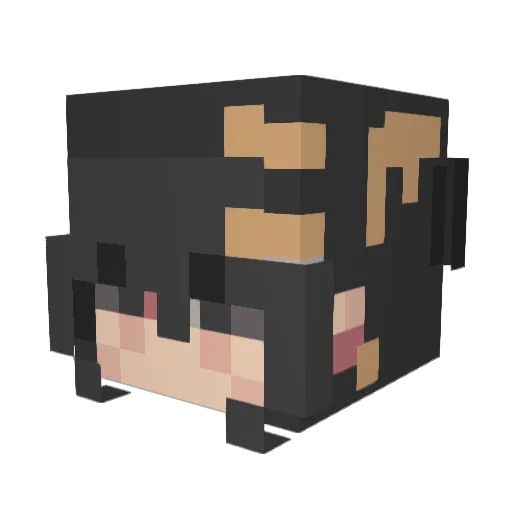 zero_del Minecraft avatar head, 3D render