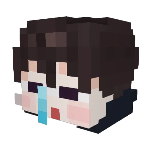 zero_joa Minecraft avatar head, 3D render