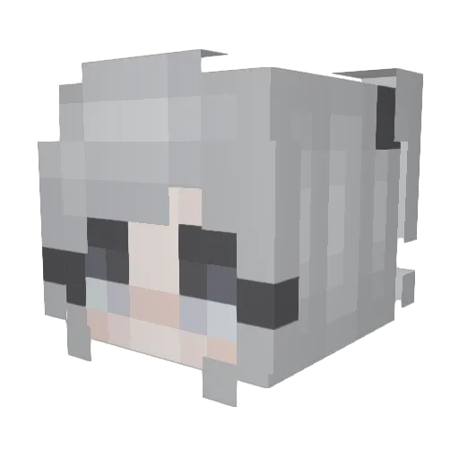 zero_ling_ Minecraft avatar head, 3D render