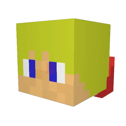 zero_pro55 Minecraft avatar head, 3D render