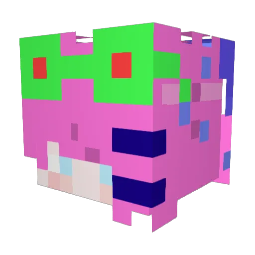 zeroattention00 Minecraft avatar head, 3D render