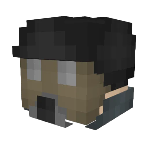 zerob001 Minecraft avatar head, 3D render