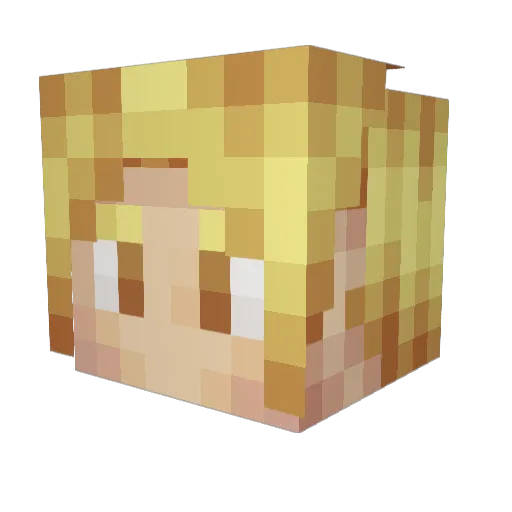 zeroblood Minecraft avatar head, 3D render