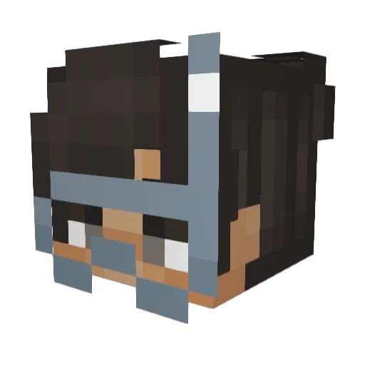 zeroducks Minecraft avatar head, 3D render