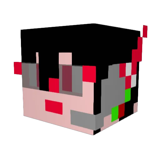 zeroexabyte Minecraft avatar head, 3D render