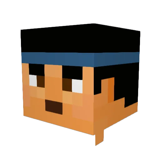 zerofocus Minecraft avatar head, 3D render