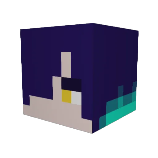zerogiga Minecraft avatar head, 3D render