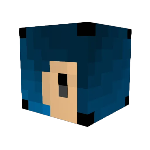 zeroling000 Minecraft avatar head, 3D render