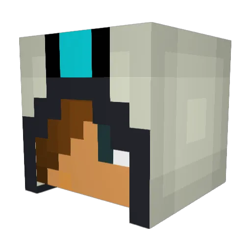zeroman89 Minecraft avatar head, 3D render