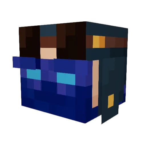 zeromrja Minecraft avatar head, 3D render