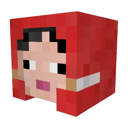 zeroneko02 Minecraft avatar head, 3D render