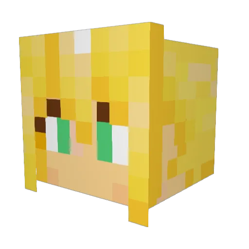 zeronoire Minecraft avatar head, 3D render