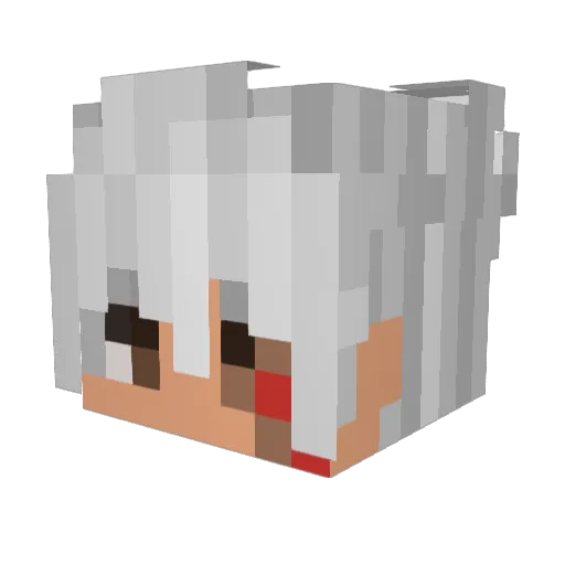 zeroooUwU Minecraft avatar head, 3D render