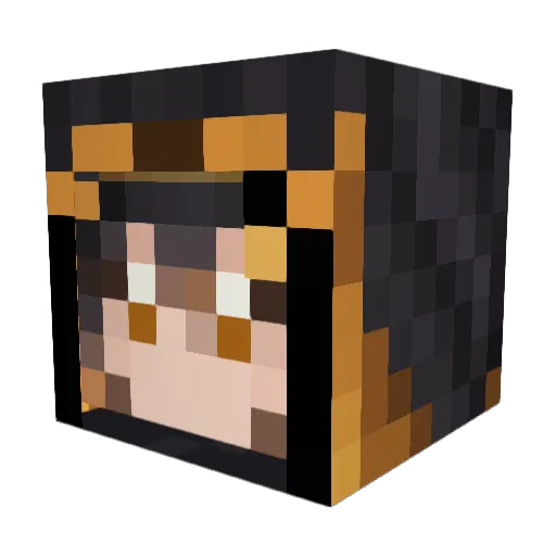 zeroorkada Minecraft avatar head, 3D render