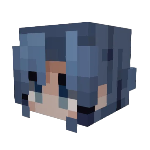 zerophile Minecraft avatar head, 3D render