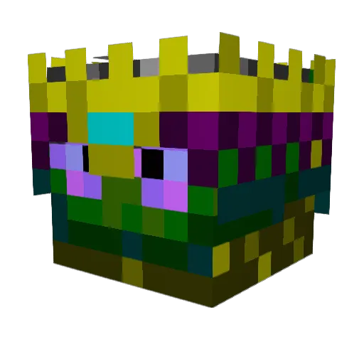 zerosatori Minecraft avatar head, 3D render
