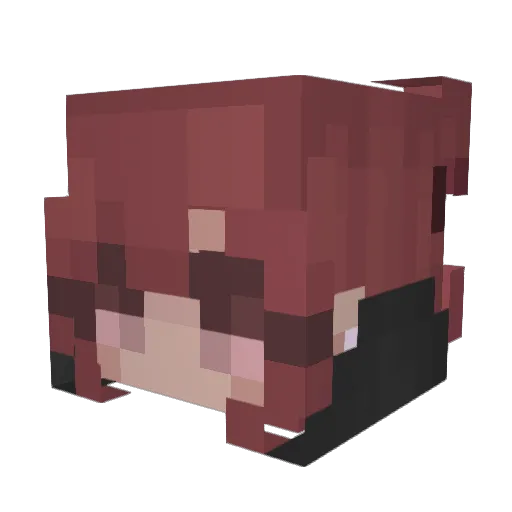 zerospaccato Minecraft avatar head, 3D render
