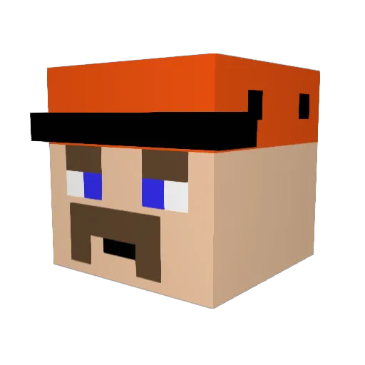 zerotolerancia Minecraft avatar head, 3D render