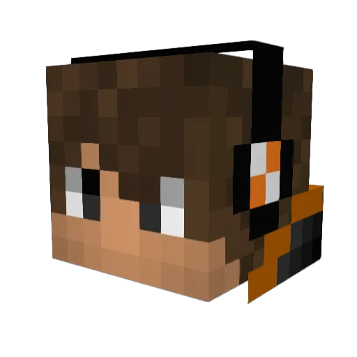 zerotuk Minecraft avatar head, 3D render